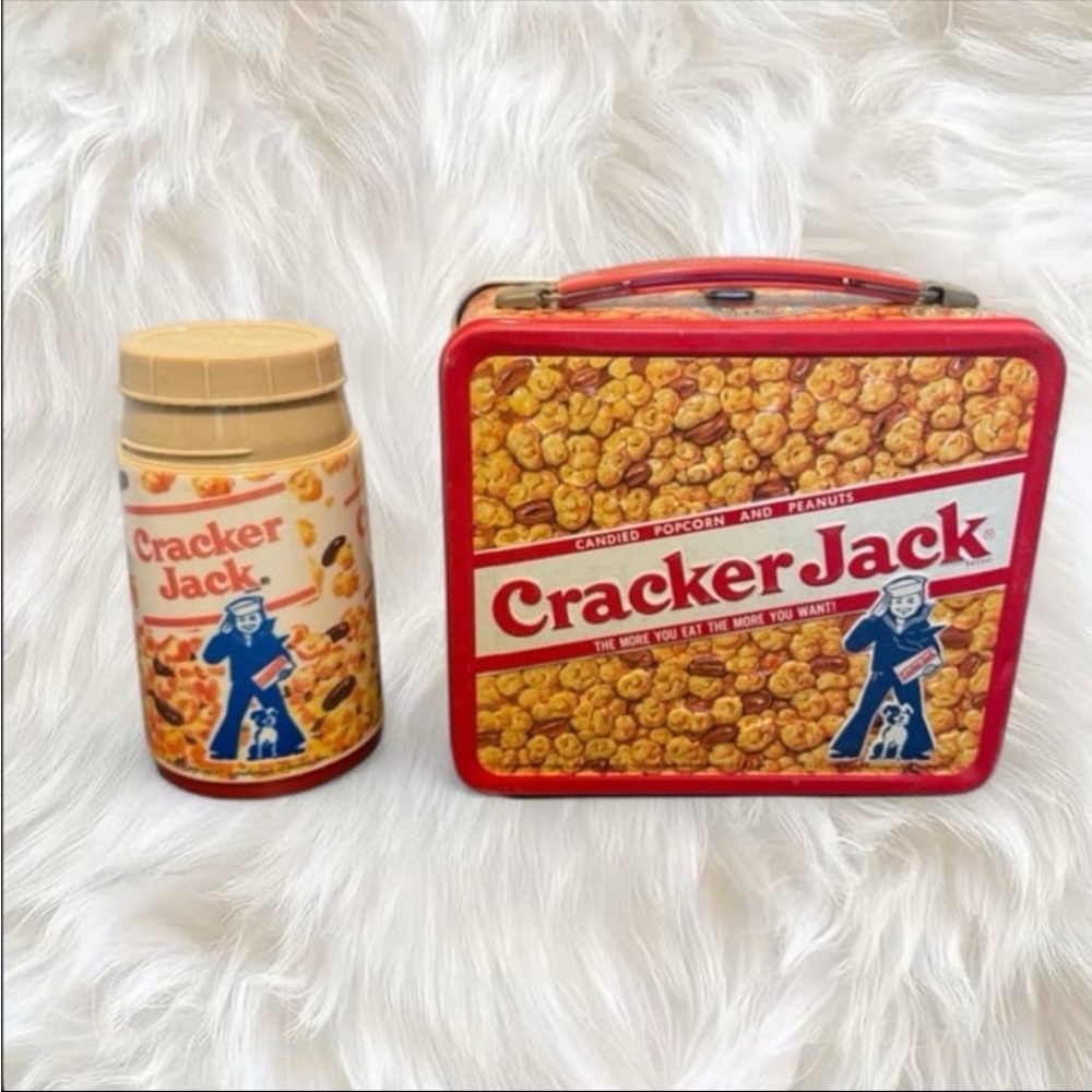 Vintage 1979 Cracker Jack Lunchbox With Thermos